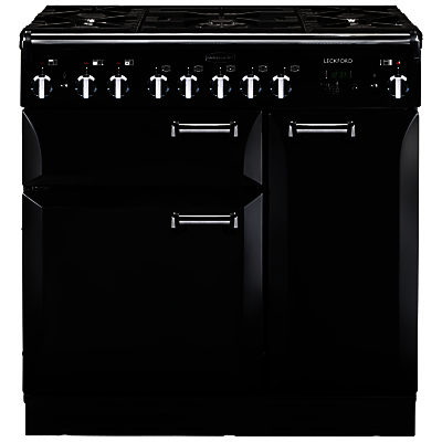 Rangemaster Leckford 90cm Dual Fuel Range Cooker Black/Chrome Rangemaster Leckford 90cm Dual Fuel Range Cooker Black/Chrome